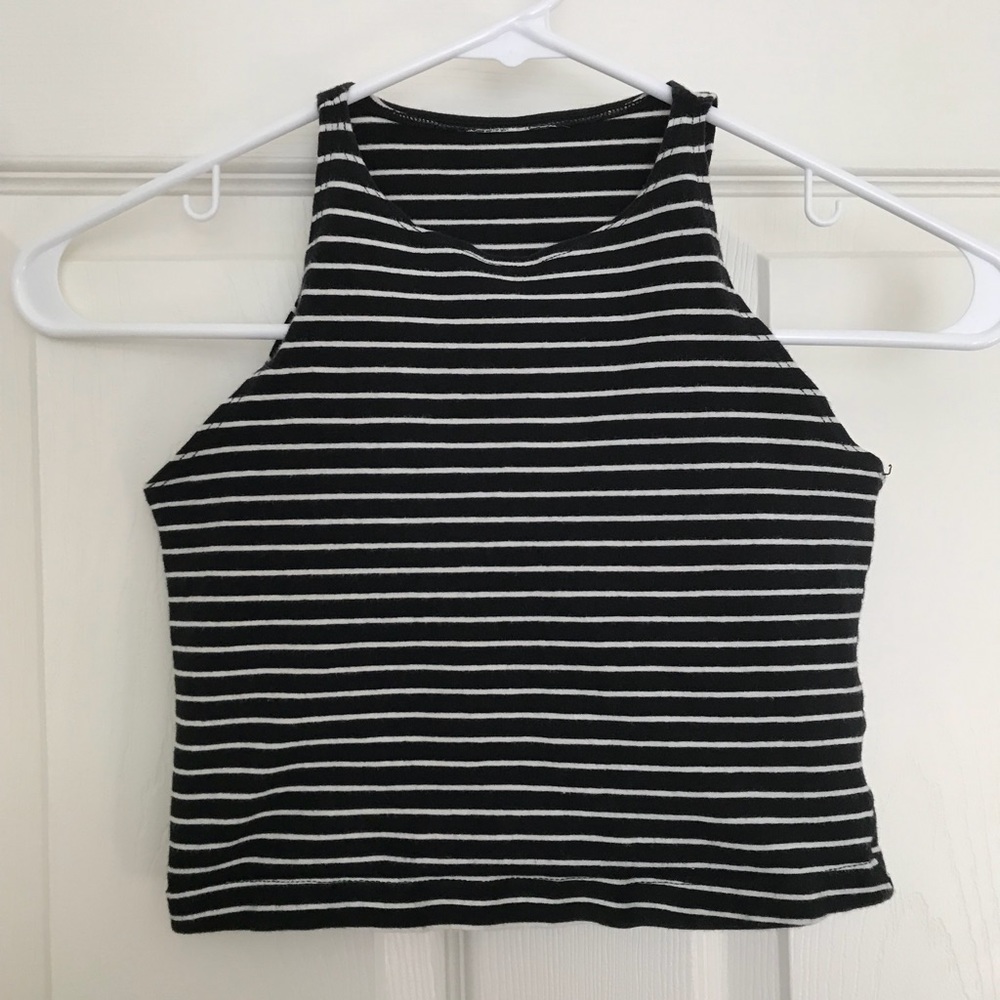Striped American Apparel Crop Top